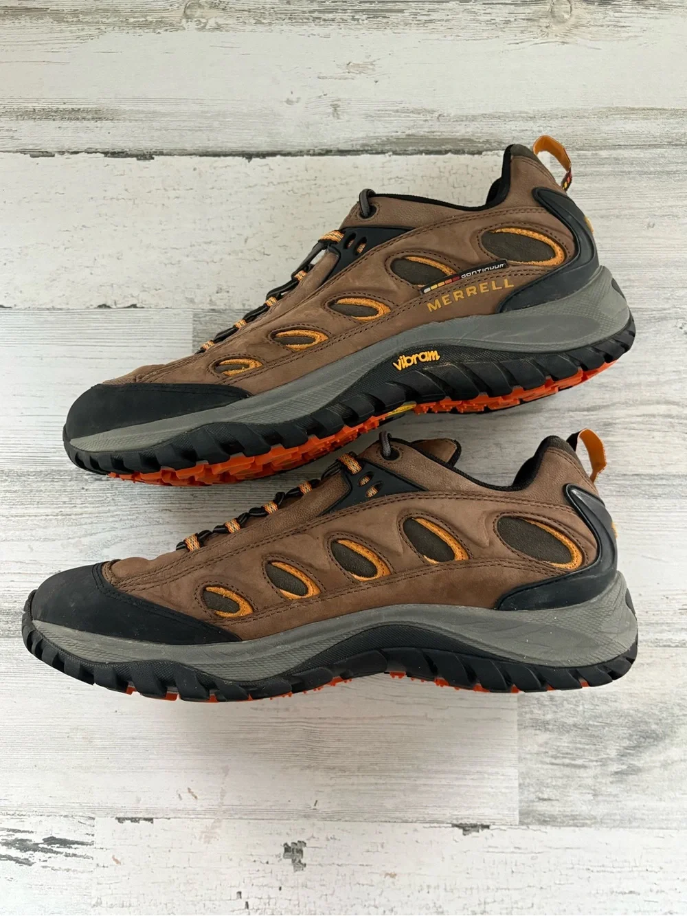 Merrell Men’s Size 12 Chameleon Lace Up Low Top Hiking Shoes In Brown